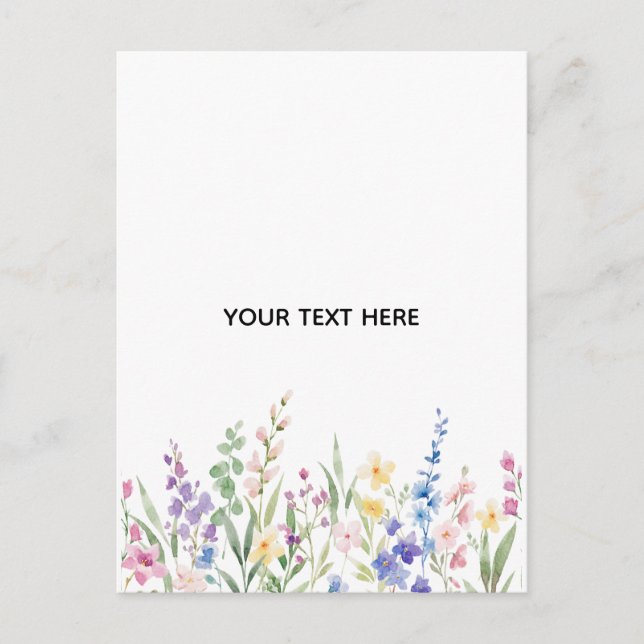 Crea tu propia tarjeta postal de anuncio floral (Anverso)