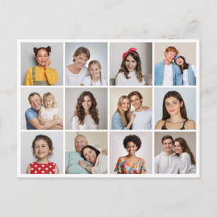 Crea tu propia tarjeta postal de collage de 12 fot