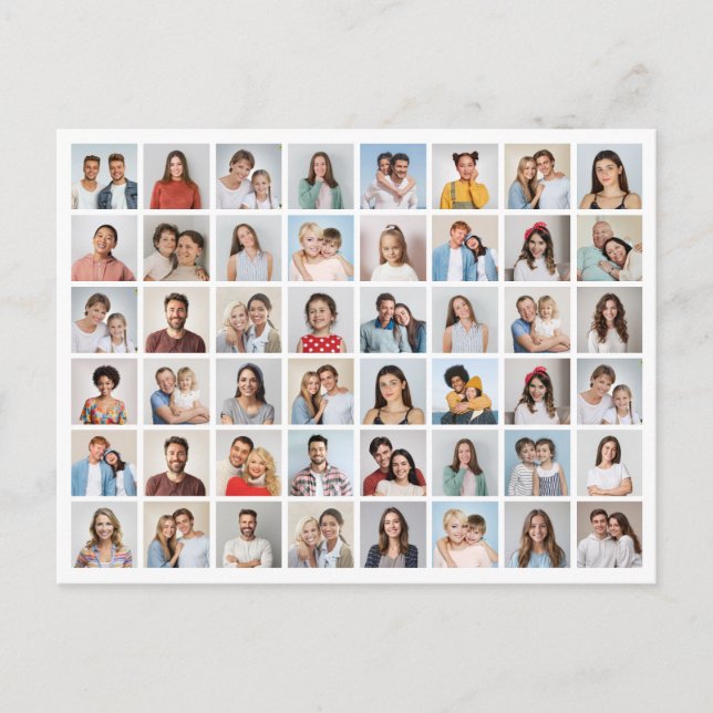 Crea tu propia tarjeta postal de collage de 48 fot (Anverso)