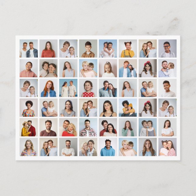 Crea tu propia tarjeta postal de collage de 48 fot (Anverso)