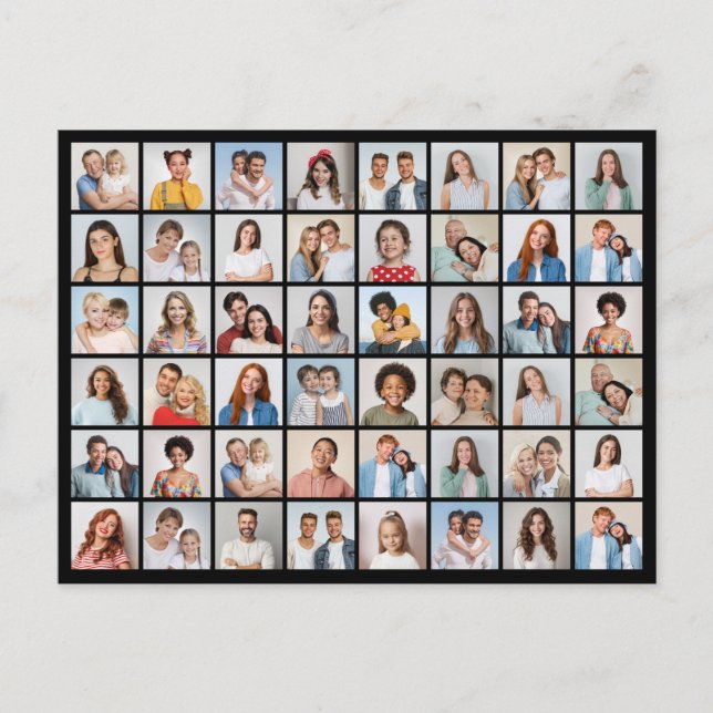 Crea tu propia tarjeta postal de collage de 48 fot (Anverso)