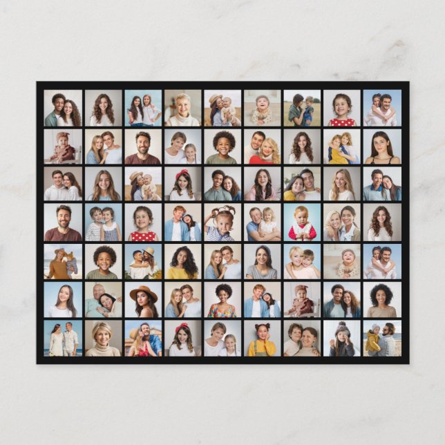 Crea tu propia tarjeta postal de collage de 63 fot (Anverso)