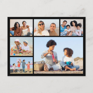 Crea tu propia tarjeta postal de collage de 6 foto