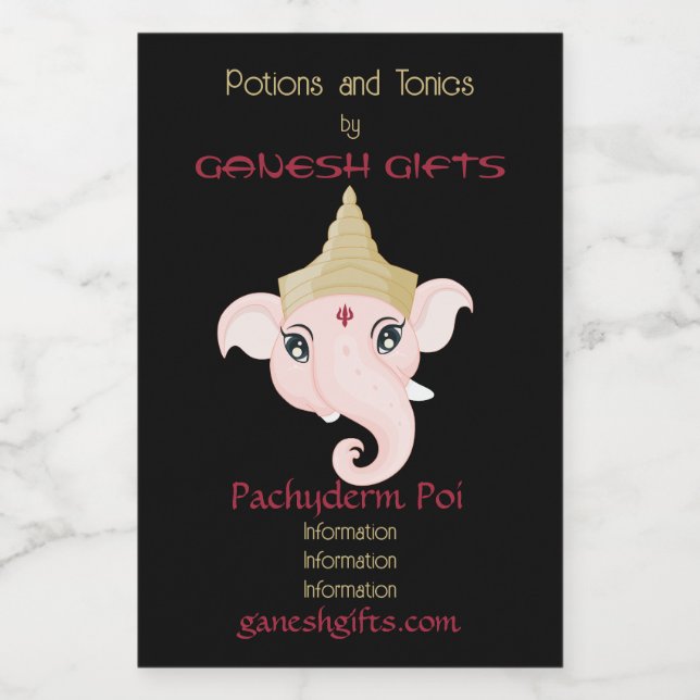 Crea tu propia y colorida ganesh (Etiqueta única)