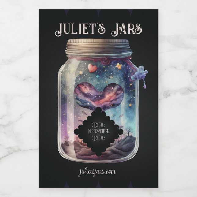 Crea tu propio amor morado del corazón mágico (Etiqueta única)