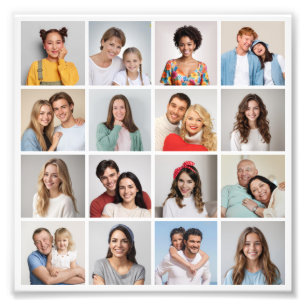 Crea tu propio aumento de foto de collage de 16 fo