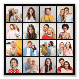 Crea tu propio aumento de foto de collage de 16 fo