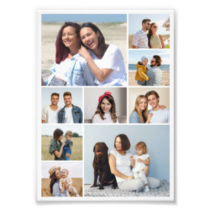 Crea tu propio aumento de foto de collage de 9 fot
