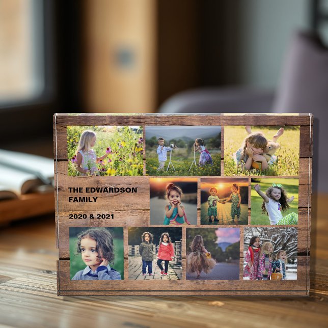 Crea tu propio bloque de fotos de collage de fotos (Create your own family photo collage photo block. Very original and personal photo block.)
