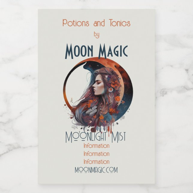 Crea tu propio Boho floral Luna de Otoño (Etiqueta única)