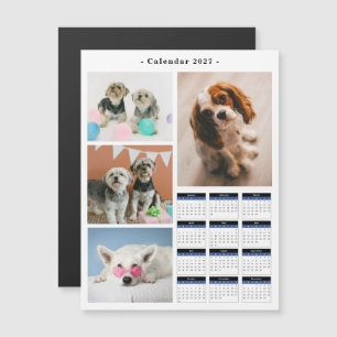 Crea tu propio calendario 2027 de colaje de 4 foto