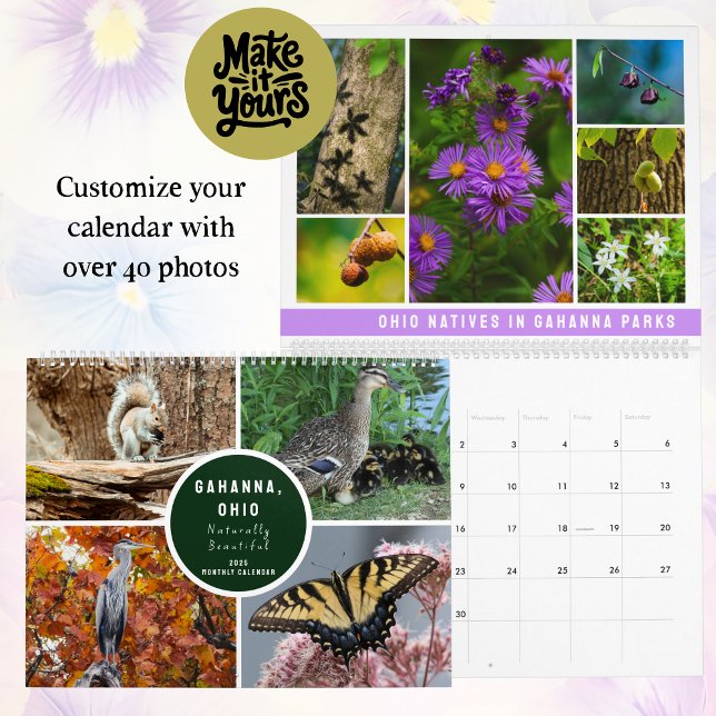 Crea tu propio calendario de fotos de Personalizab (Custom photo calendar allows you to personalize yours with over 40 photos. Multiple sizes available.)