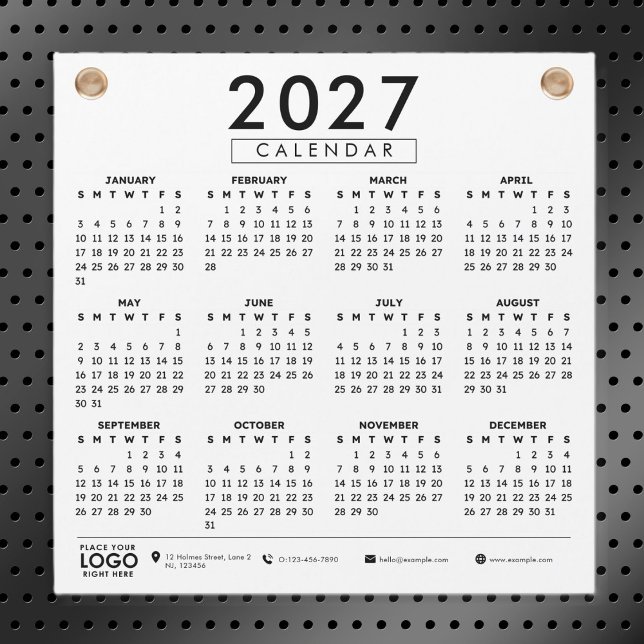 Crea tu propio calendario de logotipos empresarial (create our own 2027 custom logo calendar)
