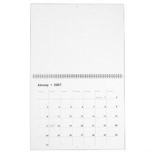 Crea tu propio calendario negro grande de dos pági