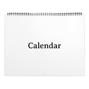 Crea tu propio calendario negro grande de dos pági