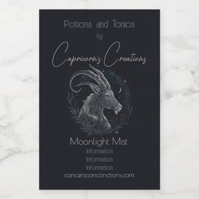 Crea tu propio Capricornio De Astrología Mística (Etiqueta única)