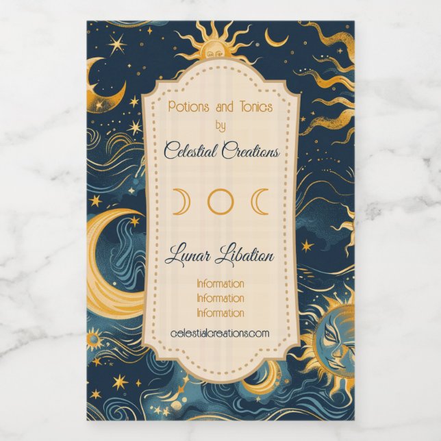 Crea tu propio Celestial de Sol y Luna (Etiqueta única)