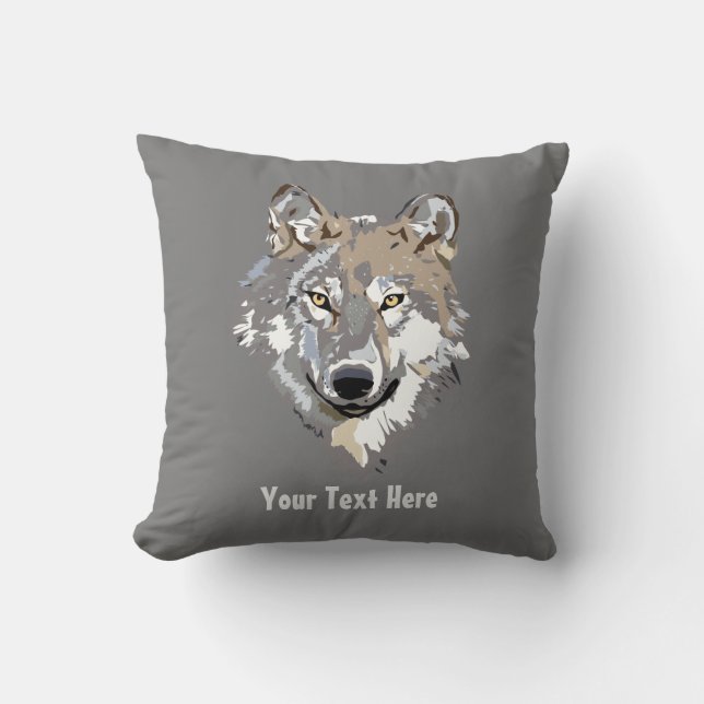 Crea tu propio Cojín decorativo Gris Wolf (Anverso)