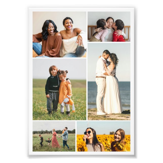 Crea tu propio collage de 6 fotos ampliadas (Frente)