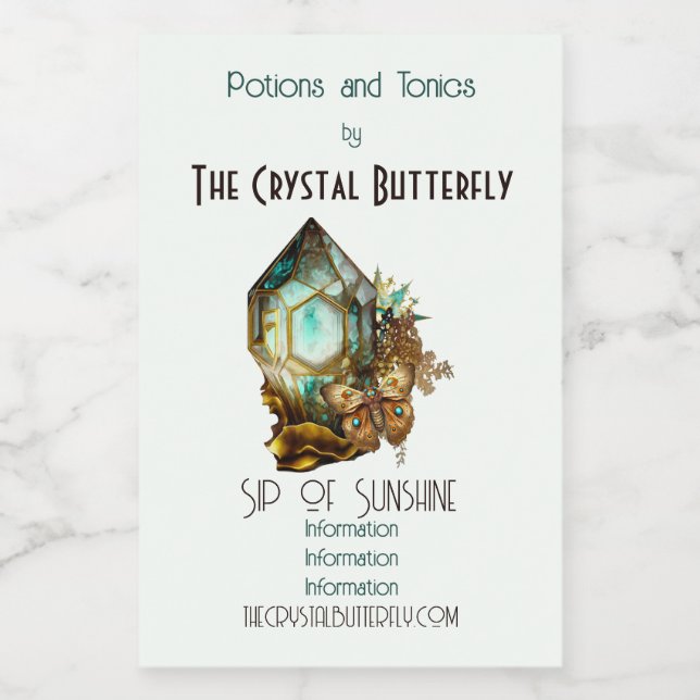 Crea tu propio cristal de mariposa Steampunk (Etiqueta única)