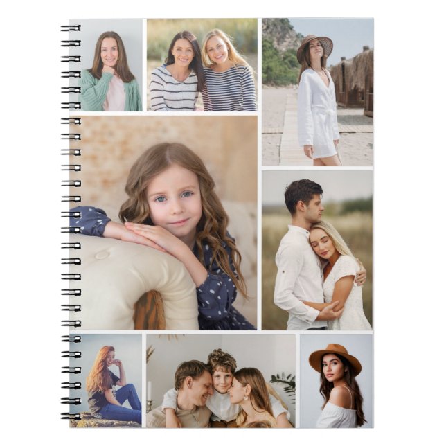 Crea tu propio cuaderno de collage de 8 fotos (Frente)