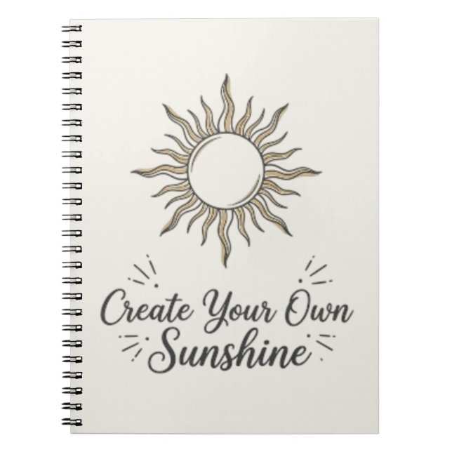 Crea tu propio cuaderno de sol boho (Frente)