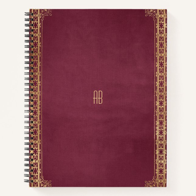 Crea tu propio cuaderno dorado fucsia (Anverso)