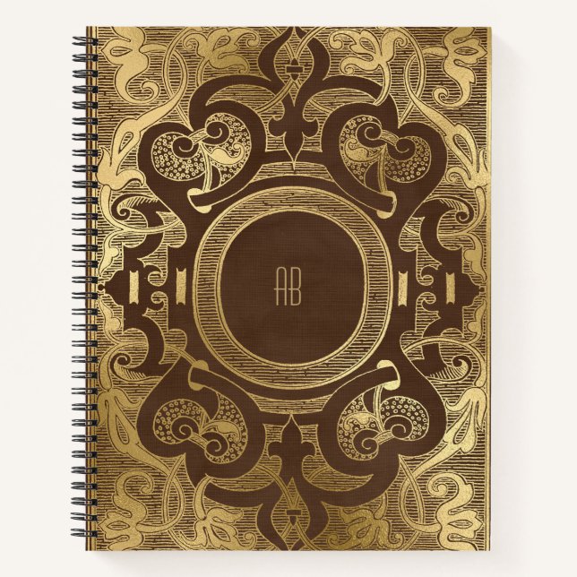 Crea tu propio cuaderno marrón camello oscuro dora (Anverso)
