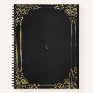 Crea tu propio cuaderno negro dorado