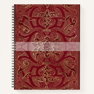 Crea tu propio cuaderno rojo chino dorado