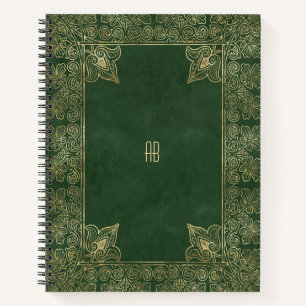 Crea tu propio cuaderno verde esmeralda dorado