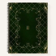 Crea tu propio cuaderno verde oscuro de bosque dor