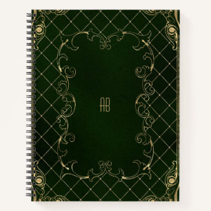 Crea tu propio cuaderno verde oscuro de bosque dor