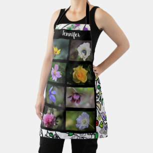 Crea tu propio delantal de fotos de flores de jard