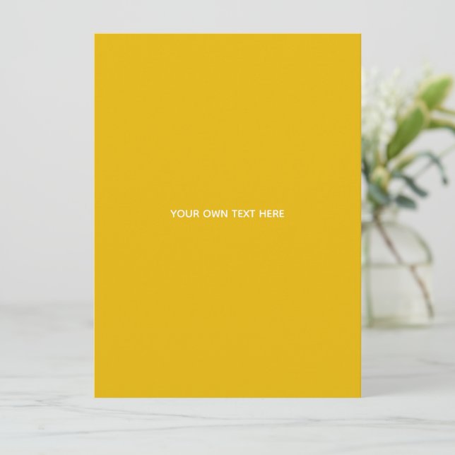 Crea tu propio diseño amarillo personalizado (Anverso de pie)