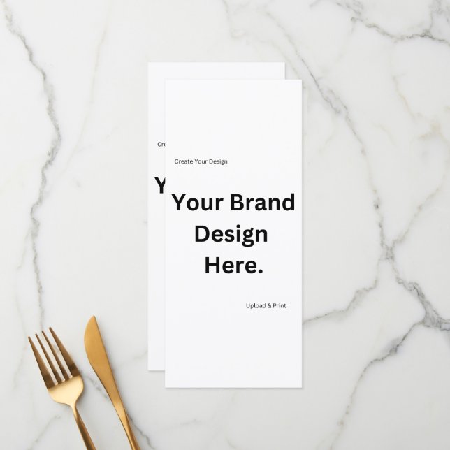 Crea tu Propio Diseño e Imprime Menú Plano (Anverso/Reverso In Situ)