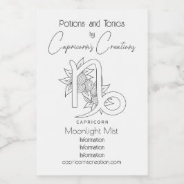 Crea tu propio elegante Capricornio Blanco y Negro