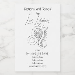 Crea tu propio elegante Leo Zodiac blanco y negro