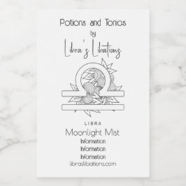 Crea tu propio elegante Zodiac Libra Blanco y Negr