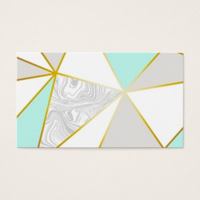 Crea tu propio geométrico Verde azulado y oro (Frente)