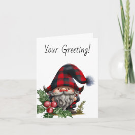 Crea tu propio gnomo de Navidad de cuadros búfalo