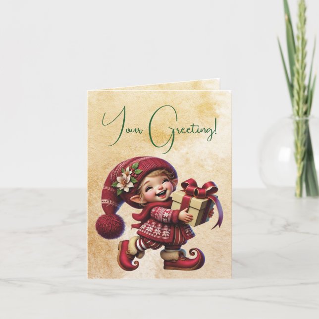 Crea tu propio Gnomo de Navidad feliz (Anverso)