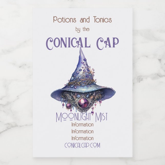 Crea tu propio Gorra de Brujas de Bejewol púrpura (Etiqueta única)