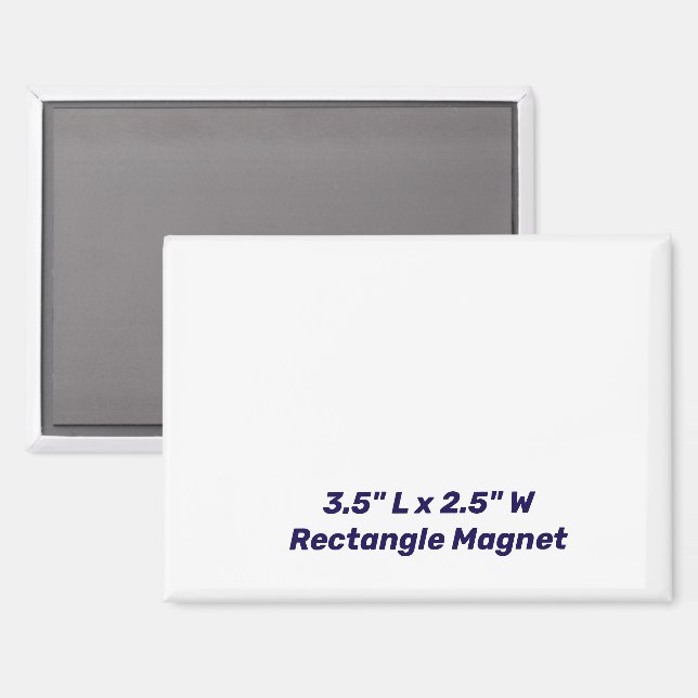 Crea tu propio imán rectangular de 3,5" x 2,5" (Anverso/Reverso)