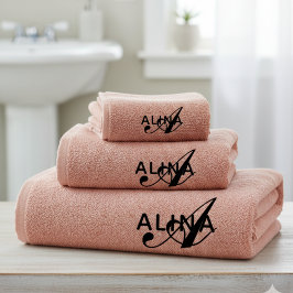 Crea tu propio juego de toallas de baño con monogr