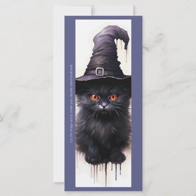 Crea tu propio marcador de cabinas de gatito negro (Anverso)