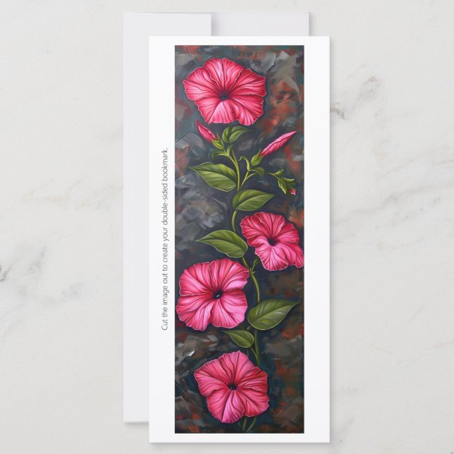 Crea tu Propio Marcapáginas con Hibiscos Rosados A (Anverso)