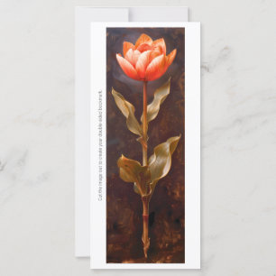 Crea Tu Propio Marcapáginas de Tulipán Naranja Pin