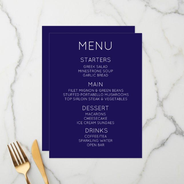 Crea tu propio menú personalizado (Anverso/Reverso In Situ)