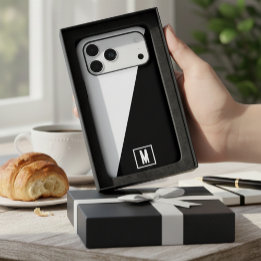 Crea tu propio monograma dividido elegante en blan